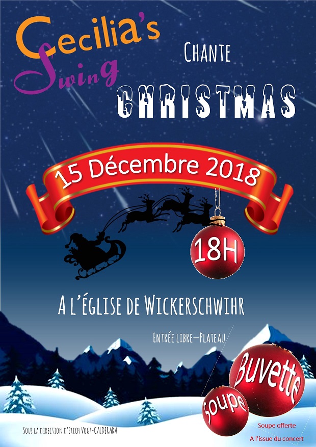 Cecilia's Swing chante CHRISTMAS Affiche Concert de Noël 2018